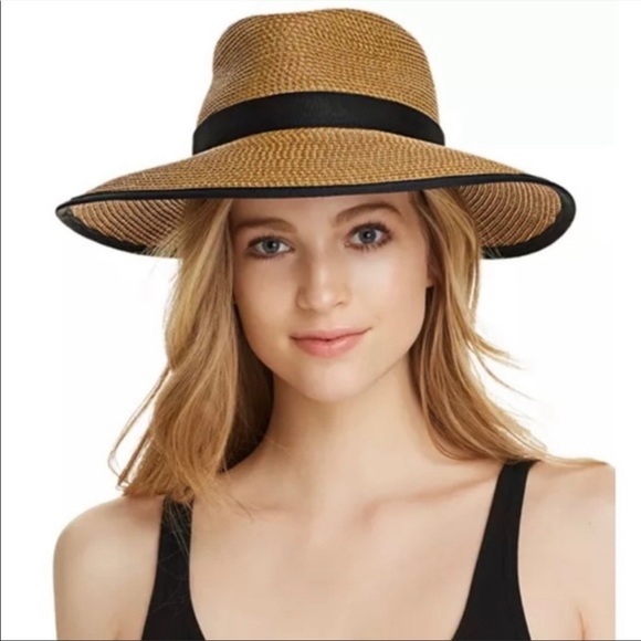 ERIC JAVITS Sun Crest SPF 50+ Fedora Visor Straw Packable Hat NWOT - Picture 1 of 10